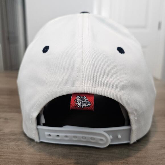 Vintage Gonzaga Bulldogs Snapback Hat Cap White Spellout Zags Embroidered TOW - Picture 6 of 10